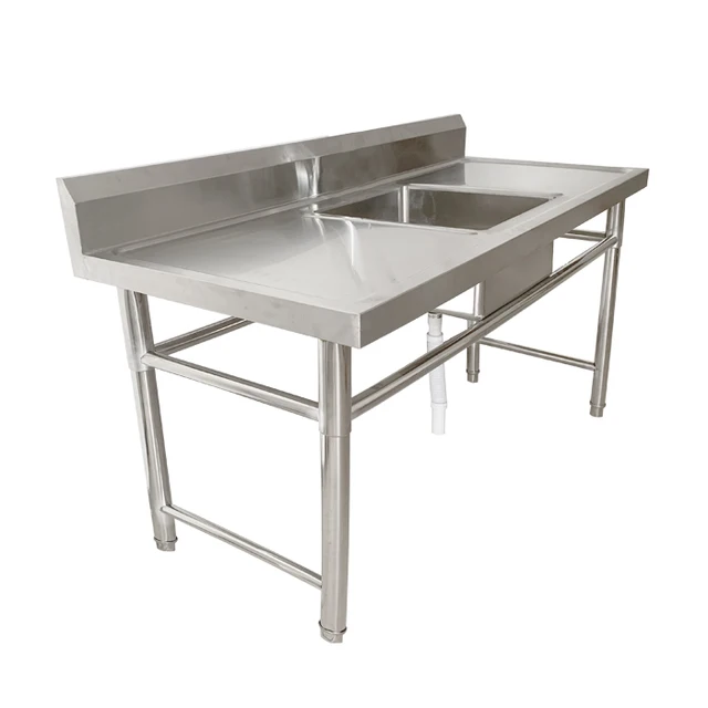 Double Bowl Sink - 2300mm x 700mm x 900mm High - LHS Work Area