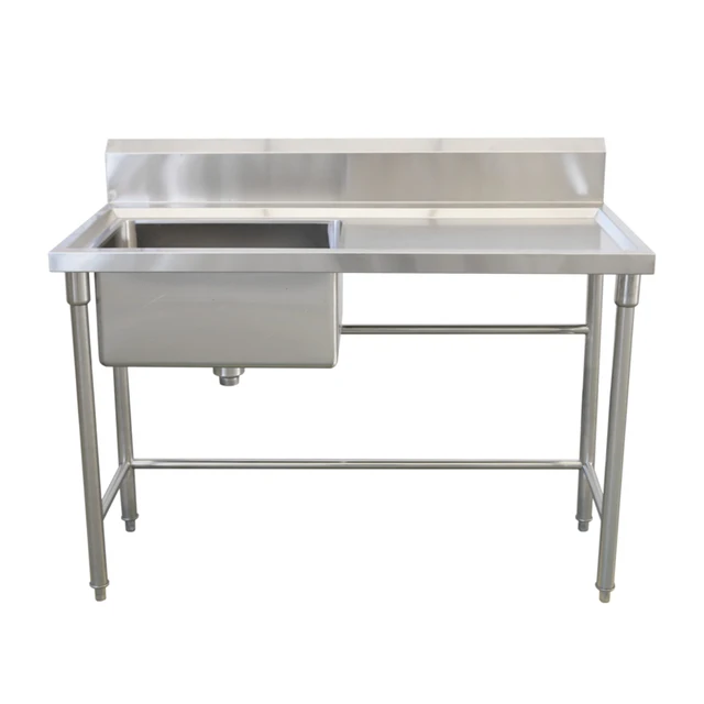 Single Bowl Prep Sink - 1700mm x 700mm x 900mm High - RHS Work Area