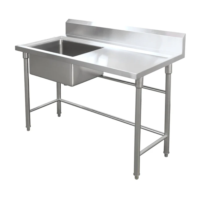 Single Bowl Prep Sink - 1700mm x 700mm x 900mm High - RHS Work Area