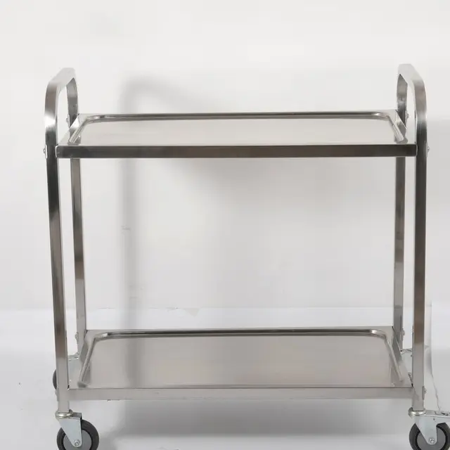 2 Tier Stainless Steel Trolley