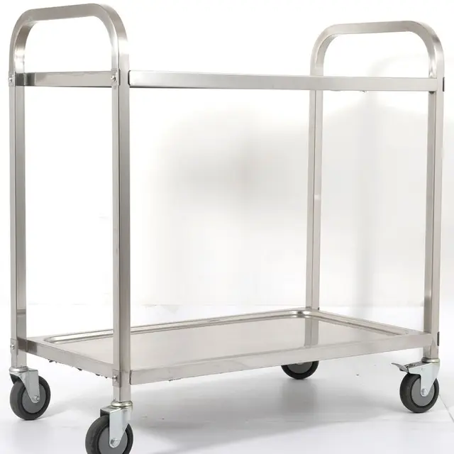 2 Tier Stainless Steel Trolley