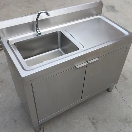 Single Bowl Sink Cabinet - 1700mm x 700mm x 900mmH - RHS WORK AREA