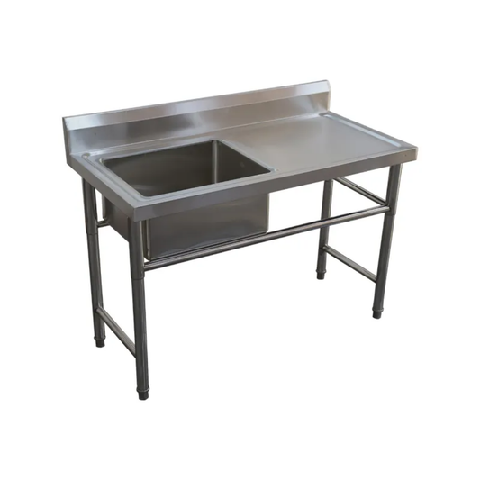 Single Bowl Prep Sink - 1350mm x 700mm x 900mm High - RHS Work Area