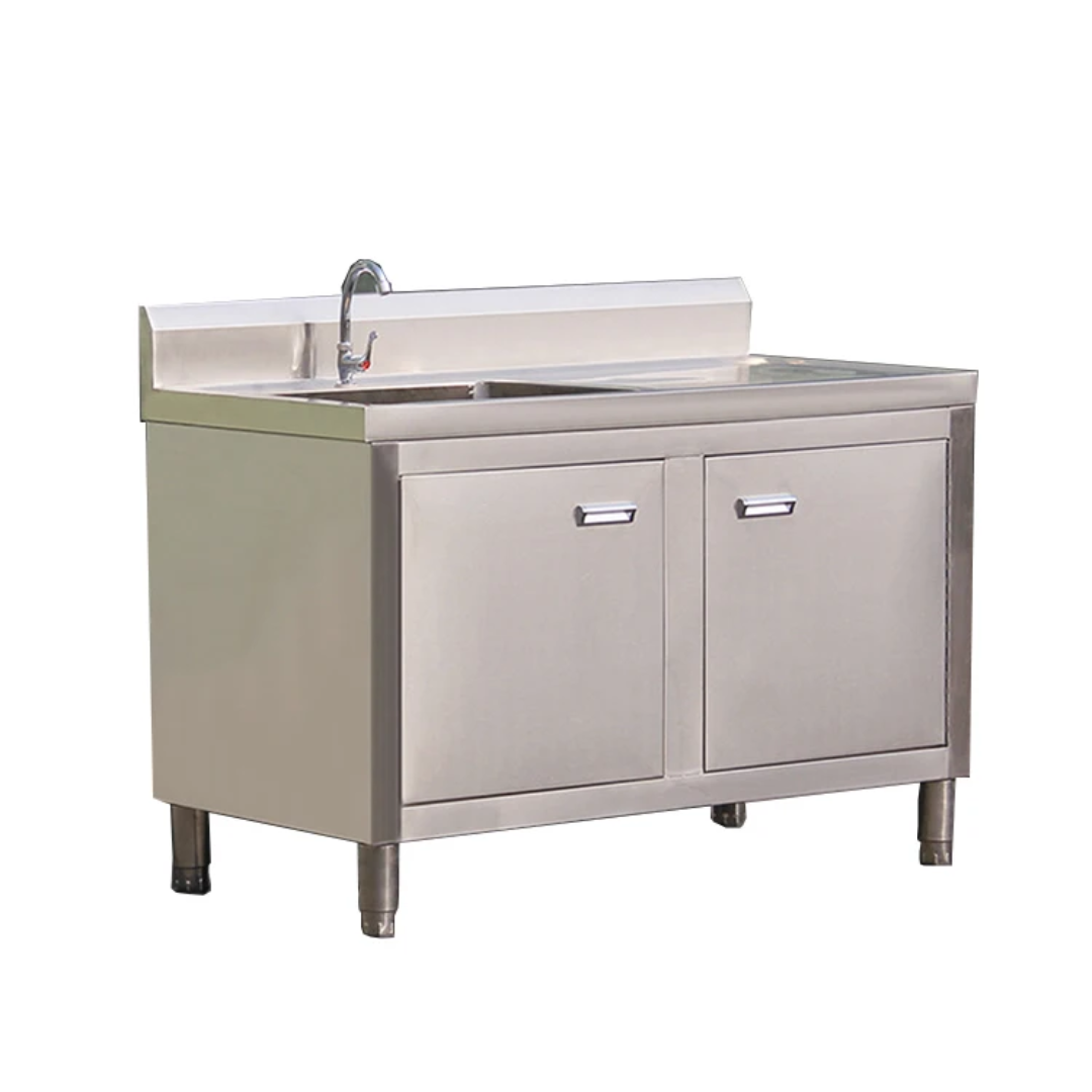 Single Bowl Sink Cabinet - 1700mm x 700mm x 900mmH - RHS WORK AREA