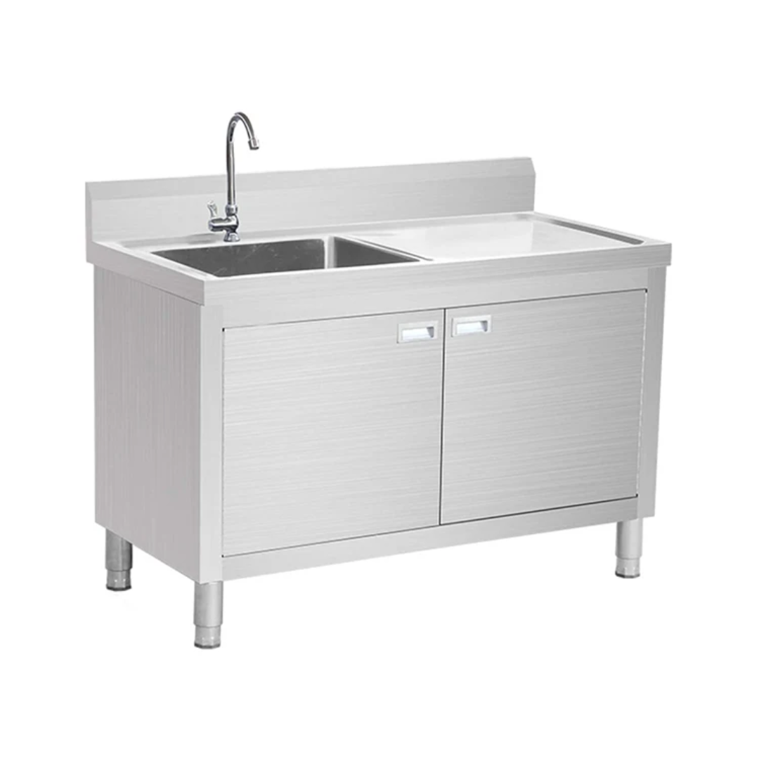Single Bowl Sink Cabinet - 1700mm x 700mm x 900mmH - RHS WORK AREA