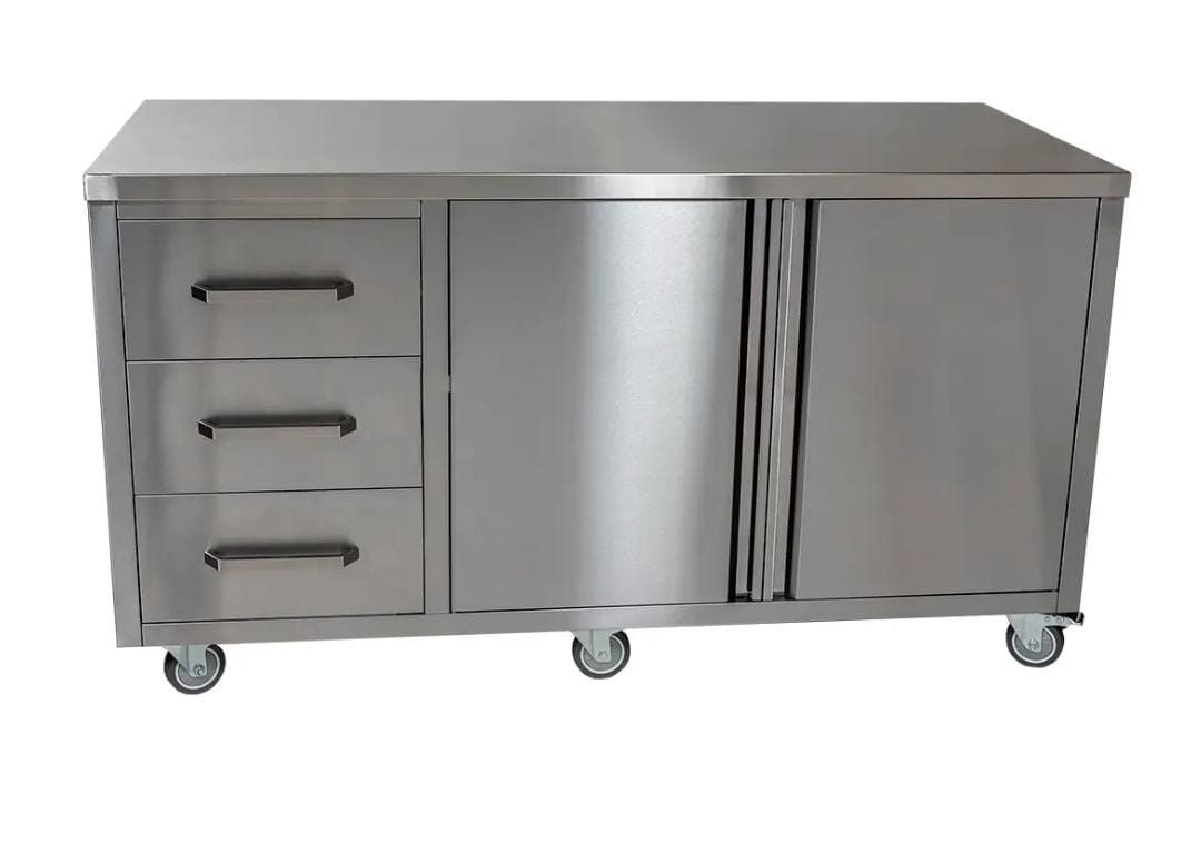 Stainless Steel Drawer Service Counter With Storage - 1800mm x 700mm x 900mmH