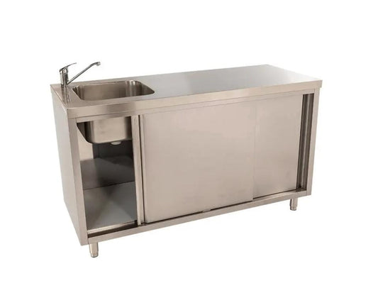 Single Bowl Sink Cabinet -  LHS or RHS Basin Intergration - 1500mm x 700mm x 900mmH
