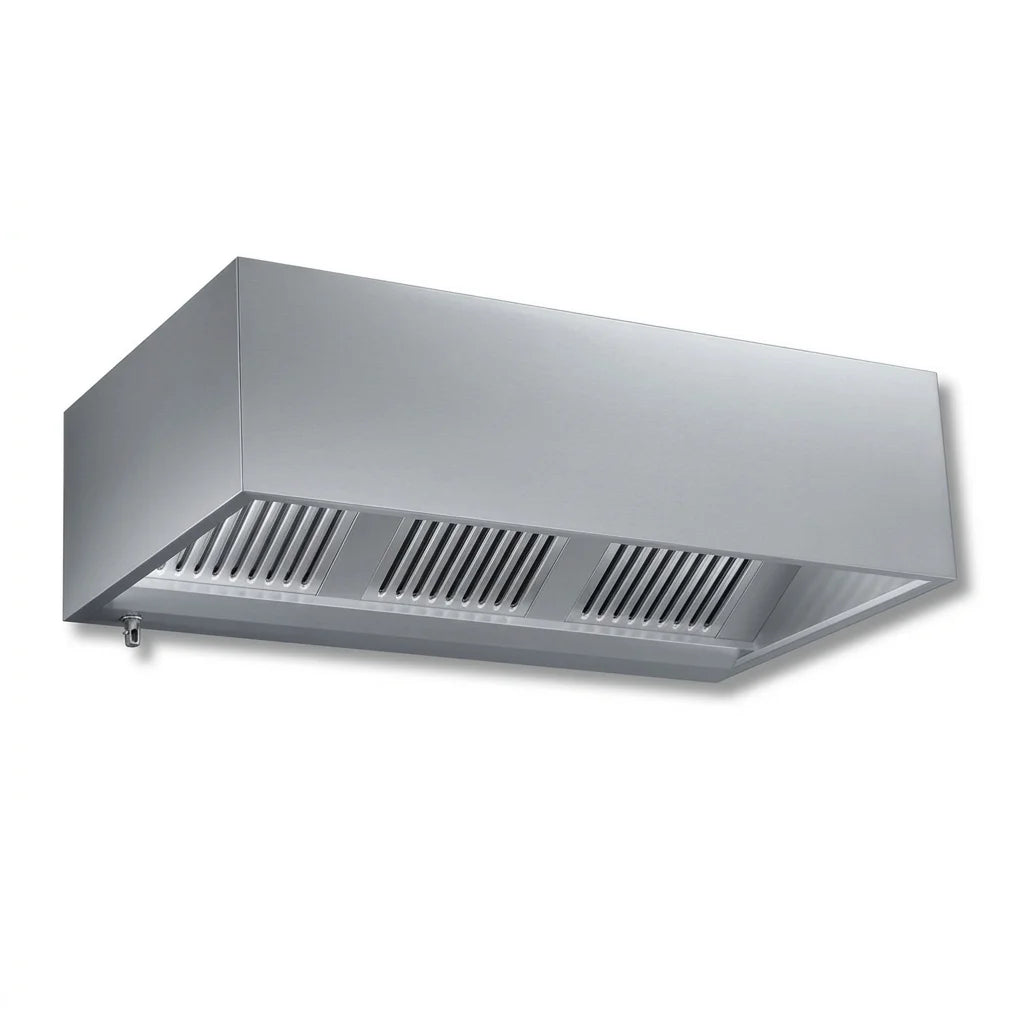 Commercial Box Extractor Hood – 1200mm – with Baffle Filters & Lighting