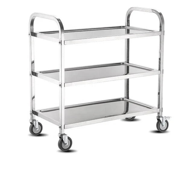3 Tier Stainless Steel Trolley Steelerz 3 Tier Stainless Steel Trolley Steelerz