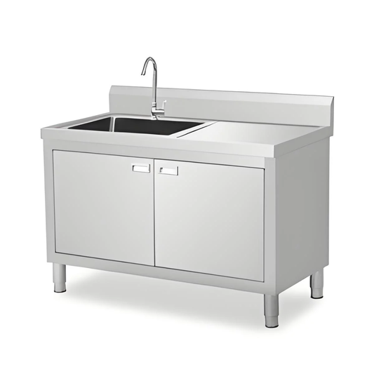 Single Bowl Sink Cabinet - 1700mm x 700mm x 900mmH -  RHS WORK AREA