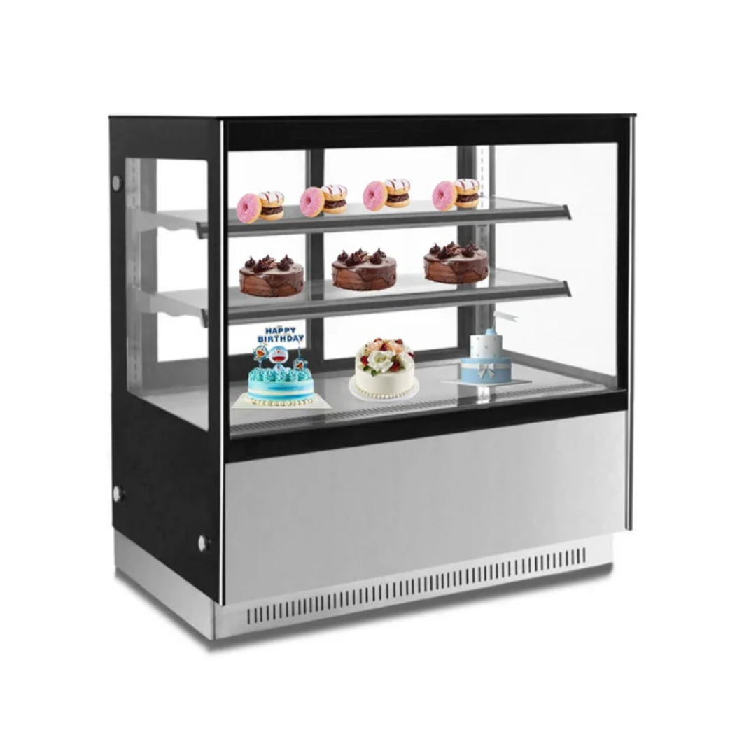 Commercial  Pastry/Cake Display Refrigerator – 1500 mm - 378 L - Stainless Steel - 2 Adjustable Shelves