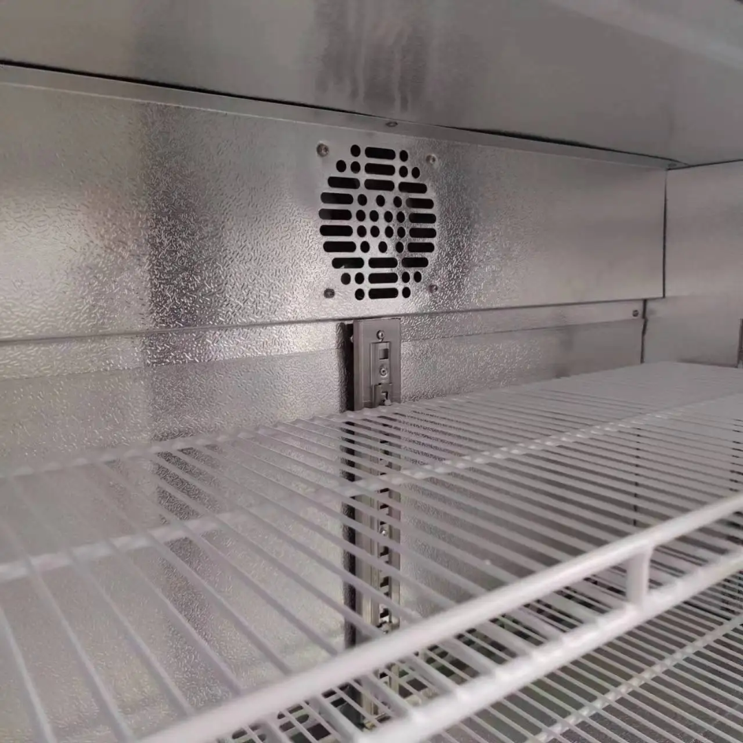 Commercial Back Bar Cooler 2 Glass Swing Doors 220 L PREMIUM – Stainless Steel - 900 mm - 2 Shelves - +2 to +8 °C