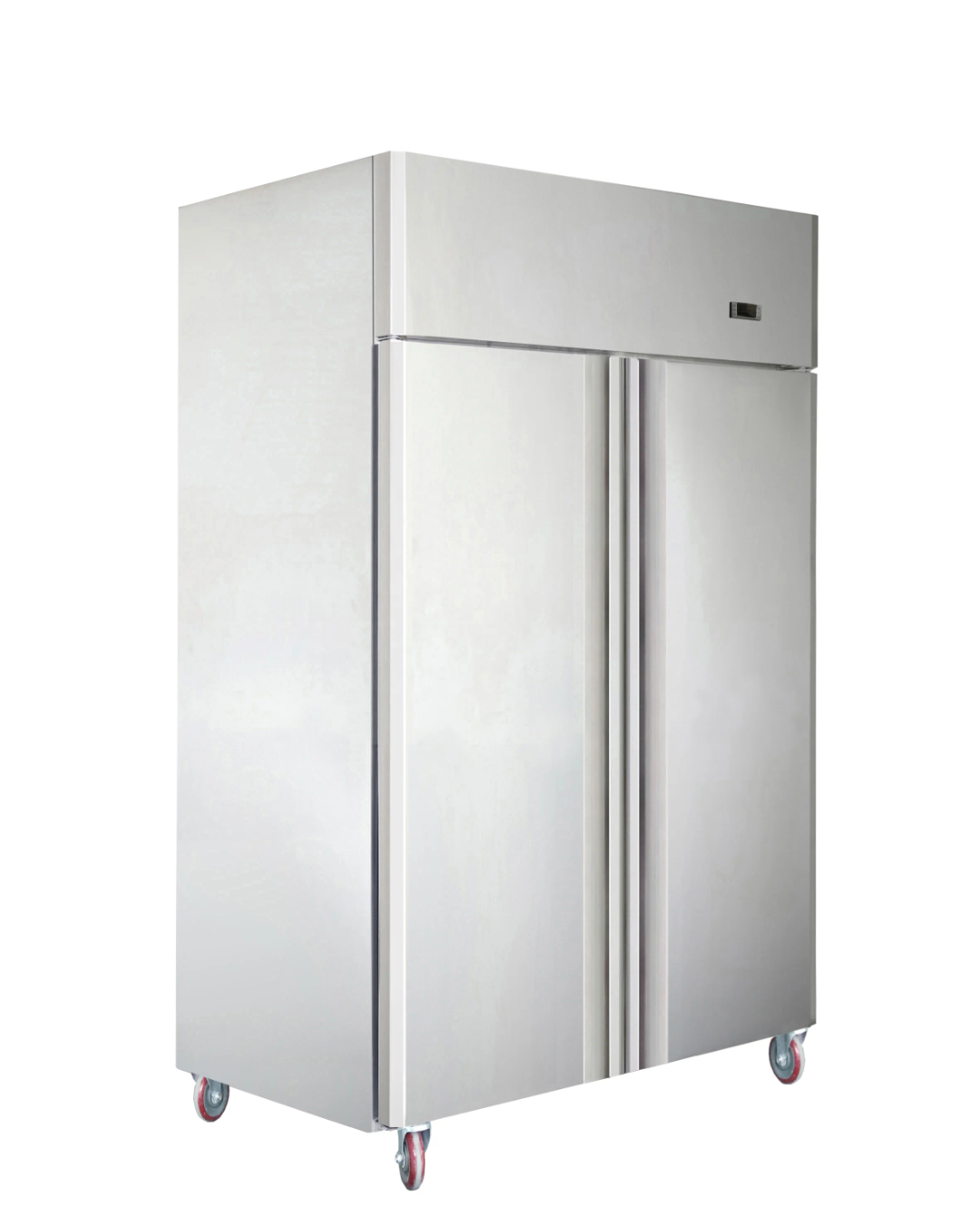 Commercial Kitchen Upright Refrigerator 1200 L Stainless Steel PREMIUM – Double Door - GN 2/1 - 0 to +10 °C