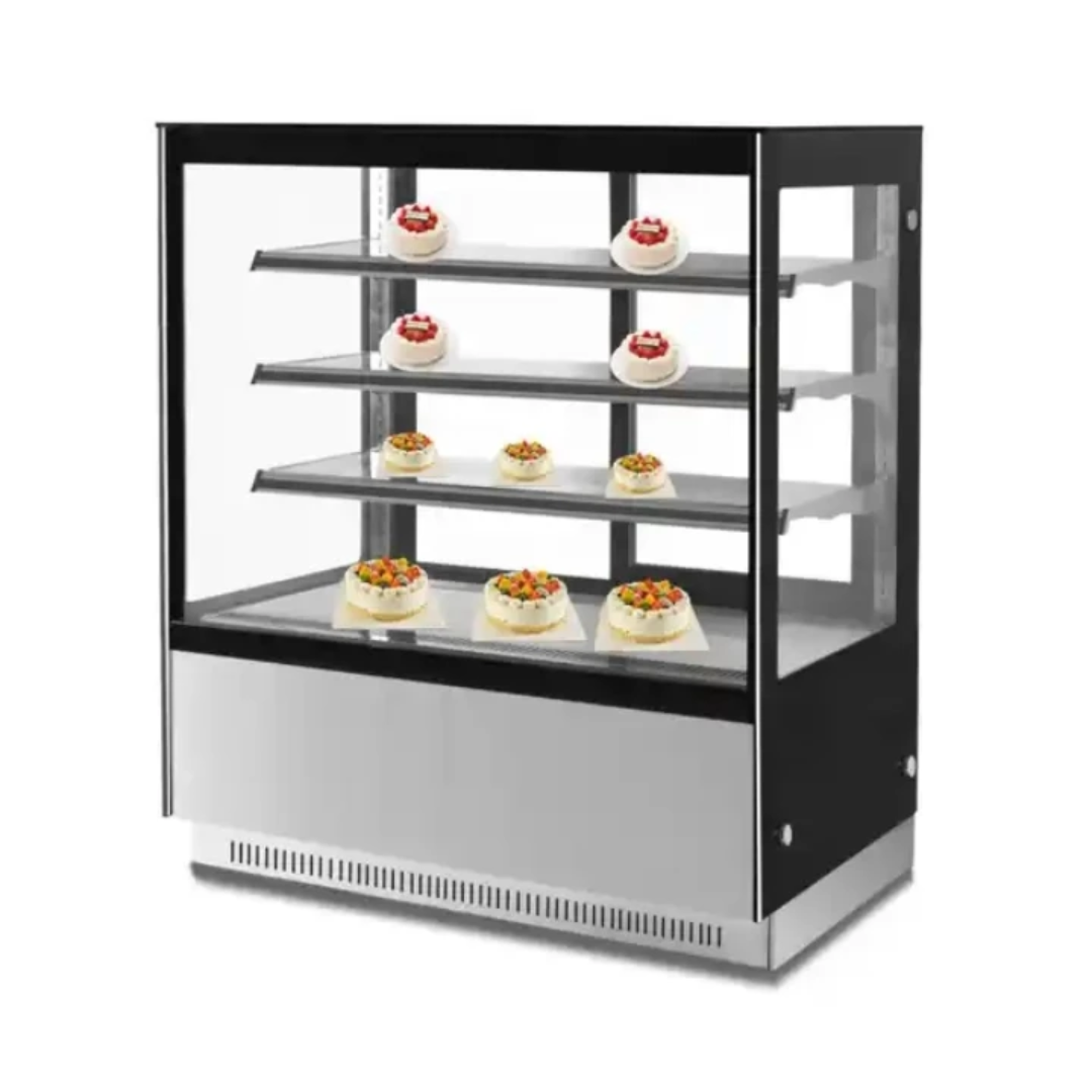 Commercial  Pastry/Cake Display Refrigerator – Straight Glass - 1500 mm - 598 L - Stainless Steel - 3 Adjustable Shelves
