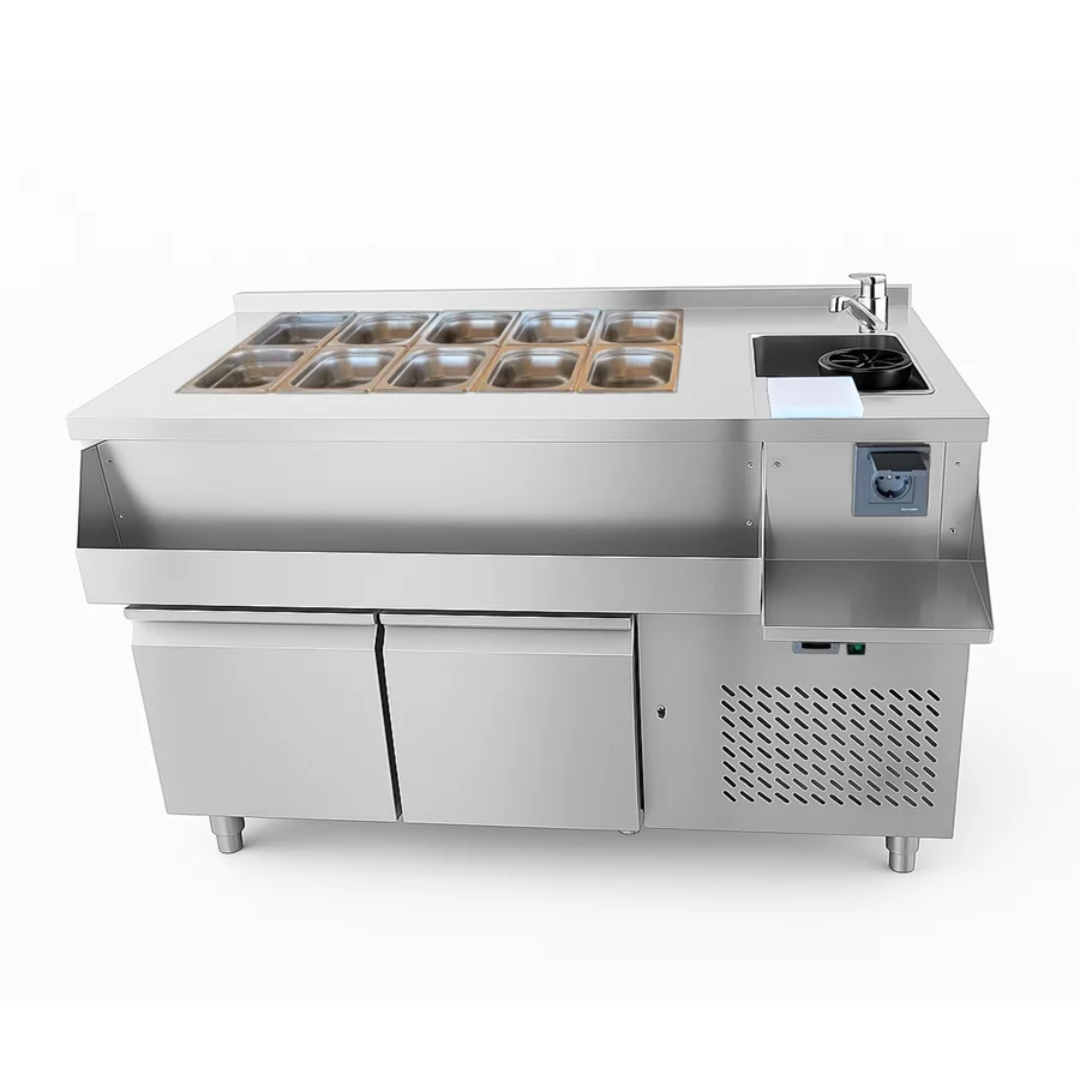 COOLING TABLE 2 DOORS WITH COCKTAIL BAR STATION