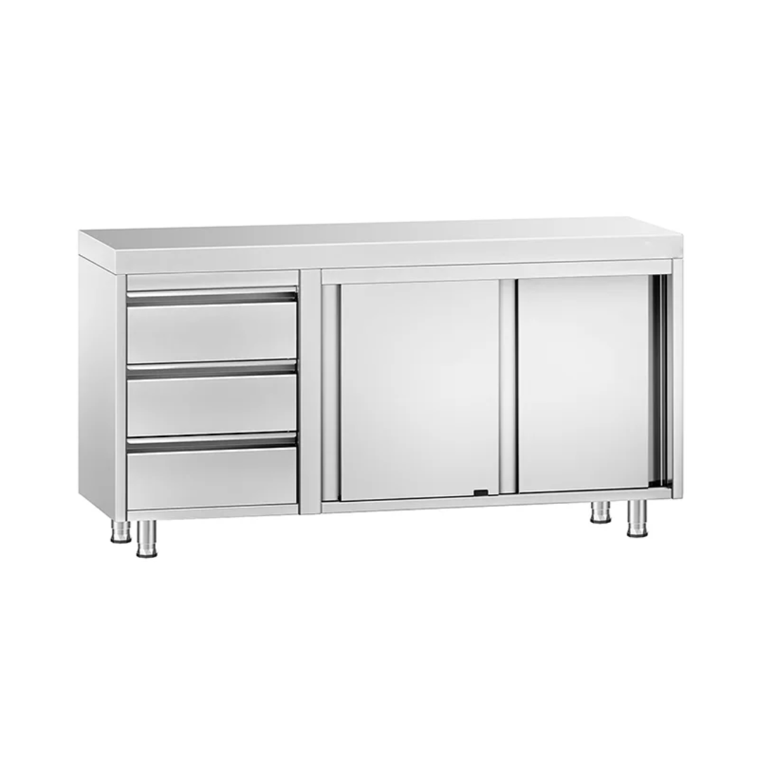 Stainless Steel Drawer Service Counter With Storage - 1800mm x 700mm x 900mmH