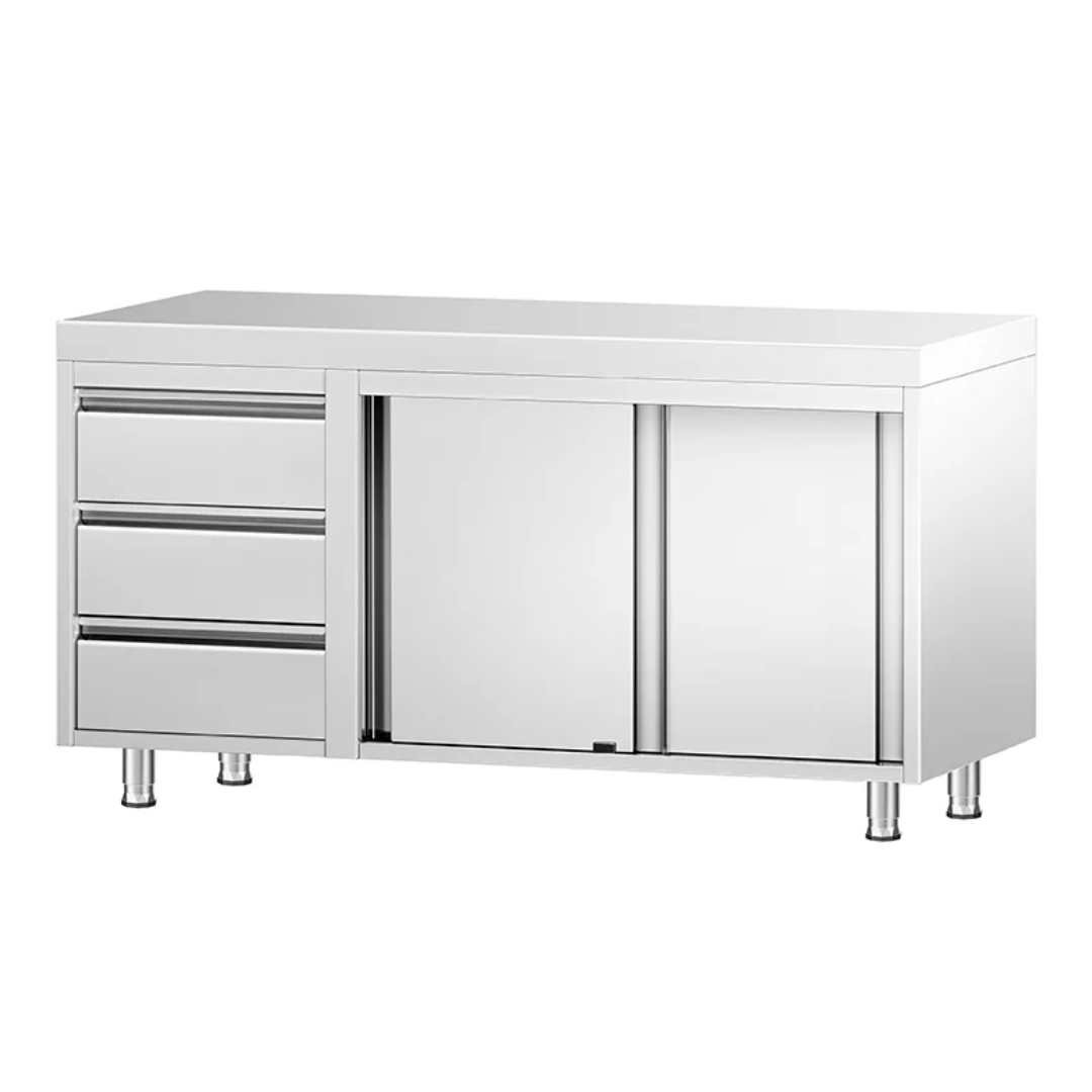 Stainless Steel Drawer Service Counter With Storage - 1800mm x 700mm x 900mmH