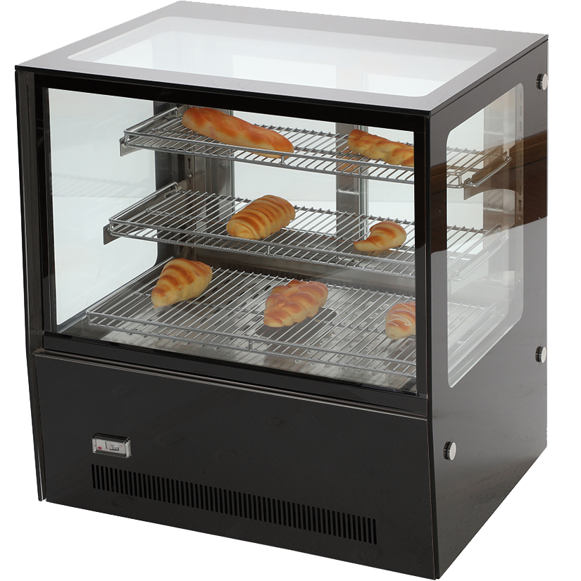 Commercial Countertop Hot Pastry Display Case Pie Warmer – 160 L  - 2 shelves - LED - 1.5 kW - 900mm - Stainless Steel