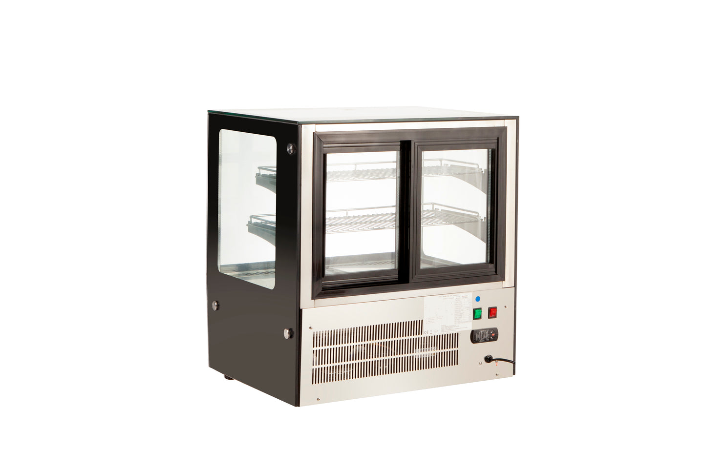 Commercial Countertop Hot Pastry Display Case Pie Warmer – 160 L  - 2 shelves - LED - 1.5 kW - 900mm - Stainless Steel