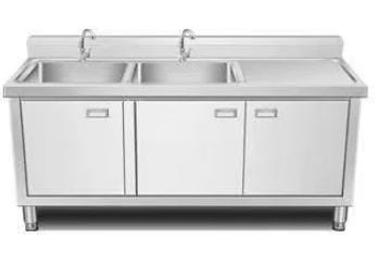 Double Bowl Sink Cabinet - 1700mm x 700mm x 900mmH -  RHS WORK AREA