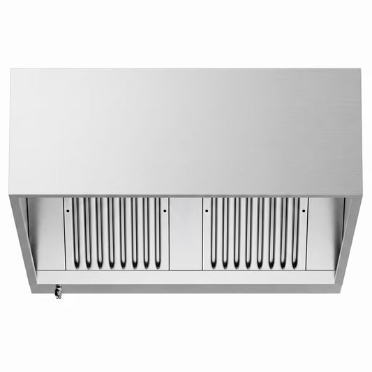 Commercial Box Extractor Hood – 1200mm – with Baffle Filters & Lighting
