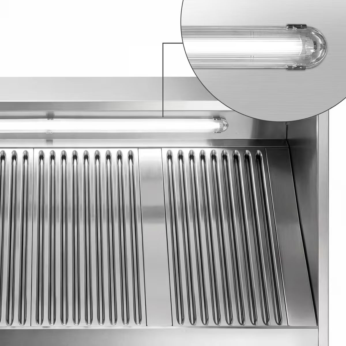 Commercial Box Extractor Hood - 1800mm - with Baffle Filters & Lighting