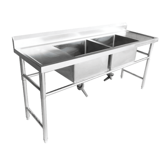 Double Bowl Sink  -  1700mm x 700mm x 900mm High - LHS & RHS  Work Area