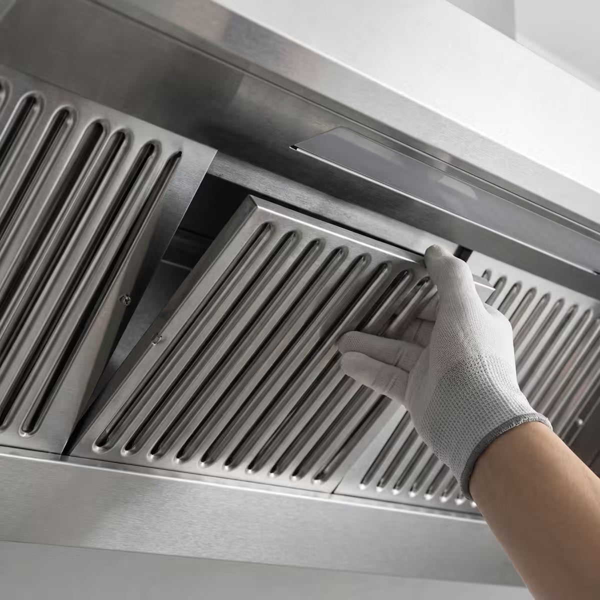 Commercial Wall-Mounted Extraction Canopy - 1800mm - with Baffle Filters & LED Lighting