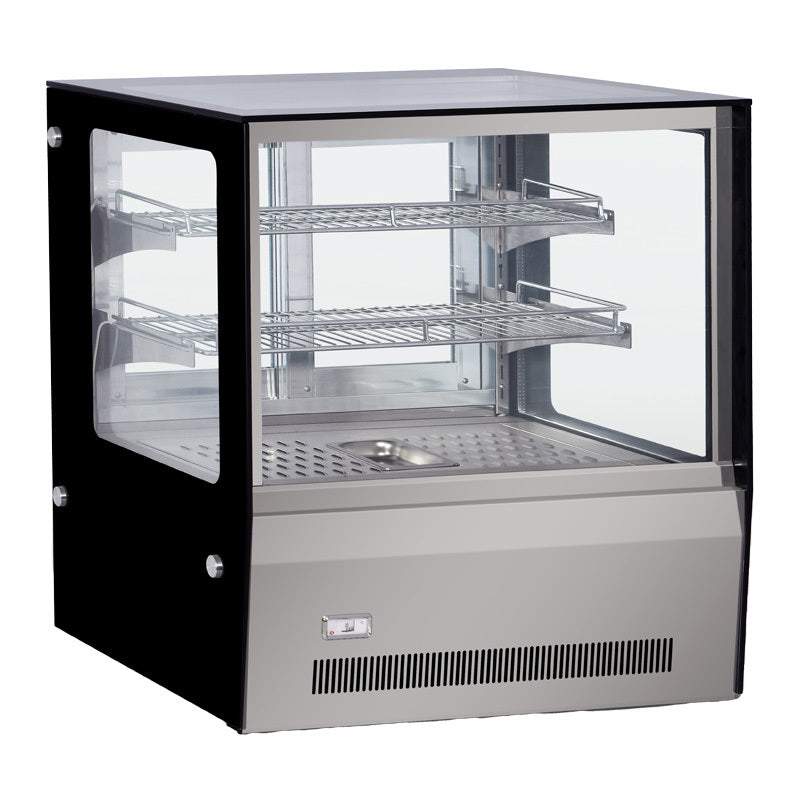 Commercial Countertop Hot Pastry Display Case Pie Warmer – 160 L  - 2 shelves - LED - 1.5 kW - 900mm - Stainless Steel