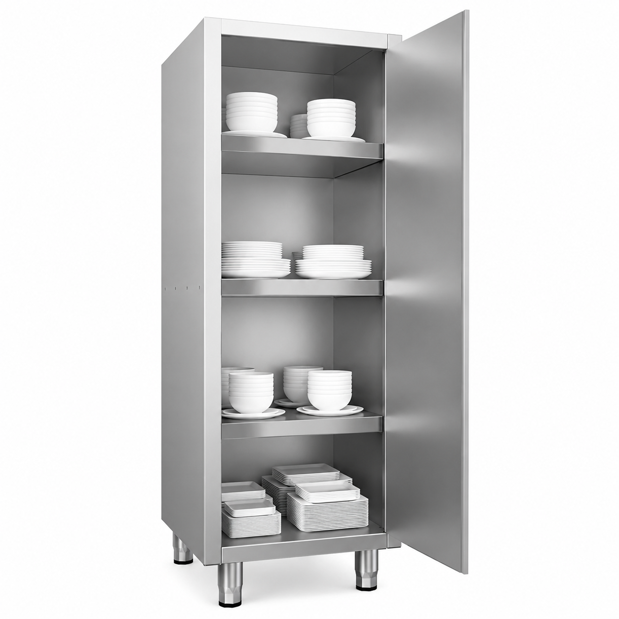 Single Door Stainless Steel Storage Cabinet – 600(W) x 700(D) x 2000(H) mm