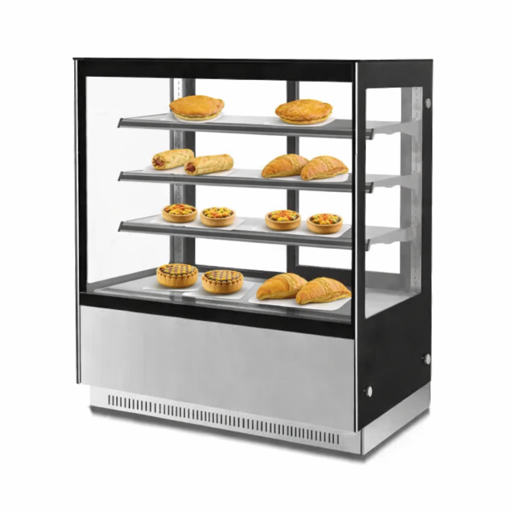 COMMERCIAL HOT PASTRY/CAKE DISPLAY  - STRAIGHT GLASS- 598L - 1500mm - 3 Tier - Stainless Steel (Copy)