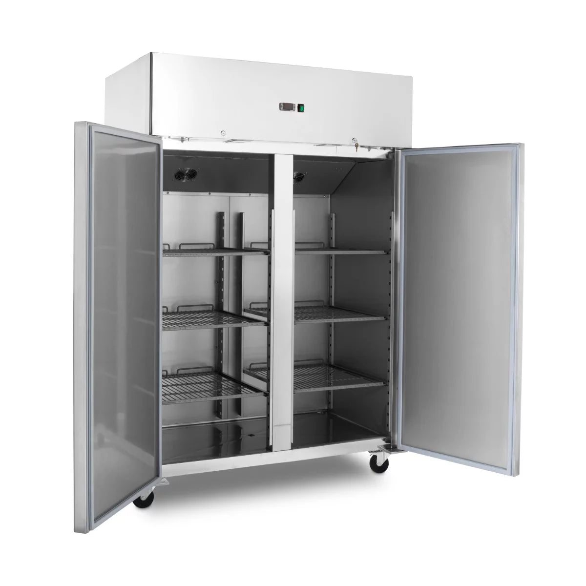 Commercial Kitchen Upright Freezer 1200 L GN 2/1 PREMIUM – Stainless Steel - Double Door - −22 to −18 °C