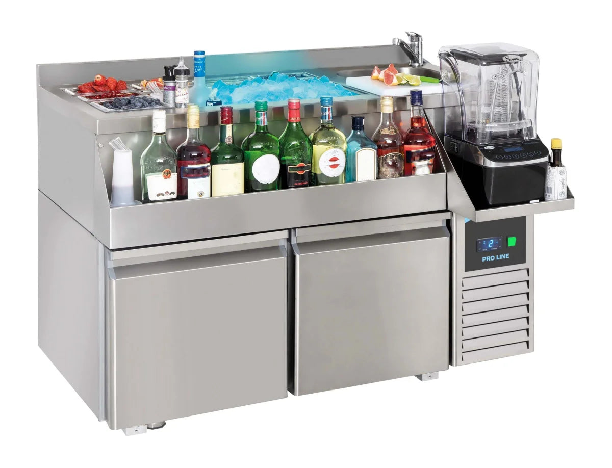 COOLING TABLE 2 DOORS WITH COCKTAIL BAR STATION