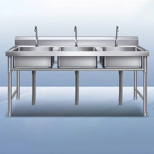 Triple Bowl Sink - 2400mm x 610mm x 800mmH